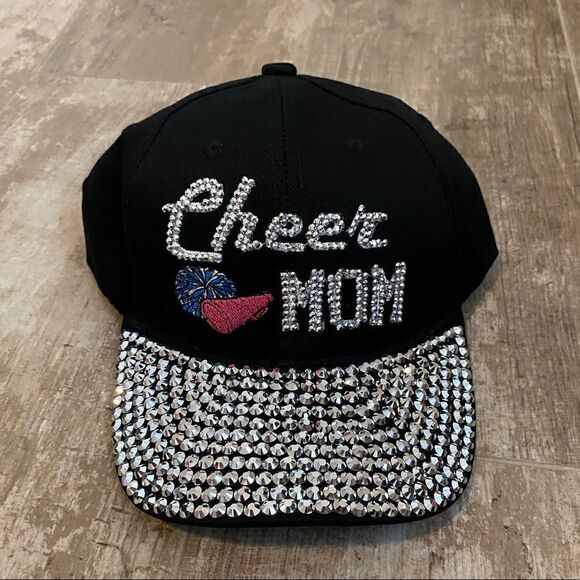 Cheer Mom Rhinestone Cap  - Picture 1 of 5